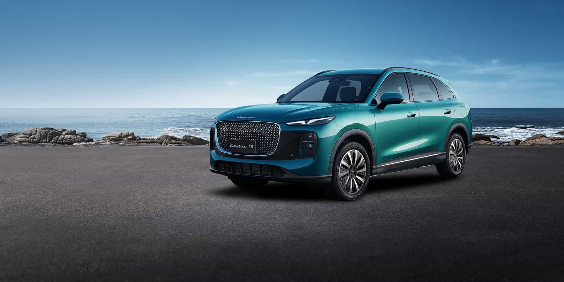 LEPAS L8 SUV híbrido premium en color verde, disponible en concesionarios Grupo Marmo en Murcia y Cartagena